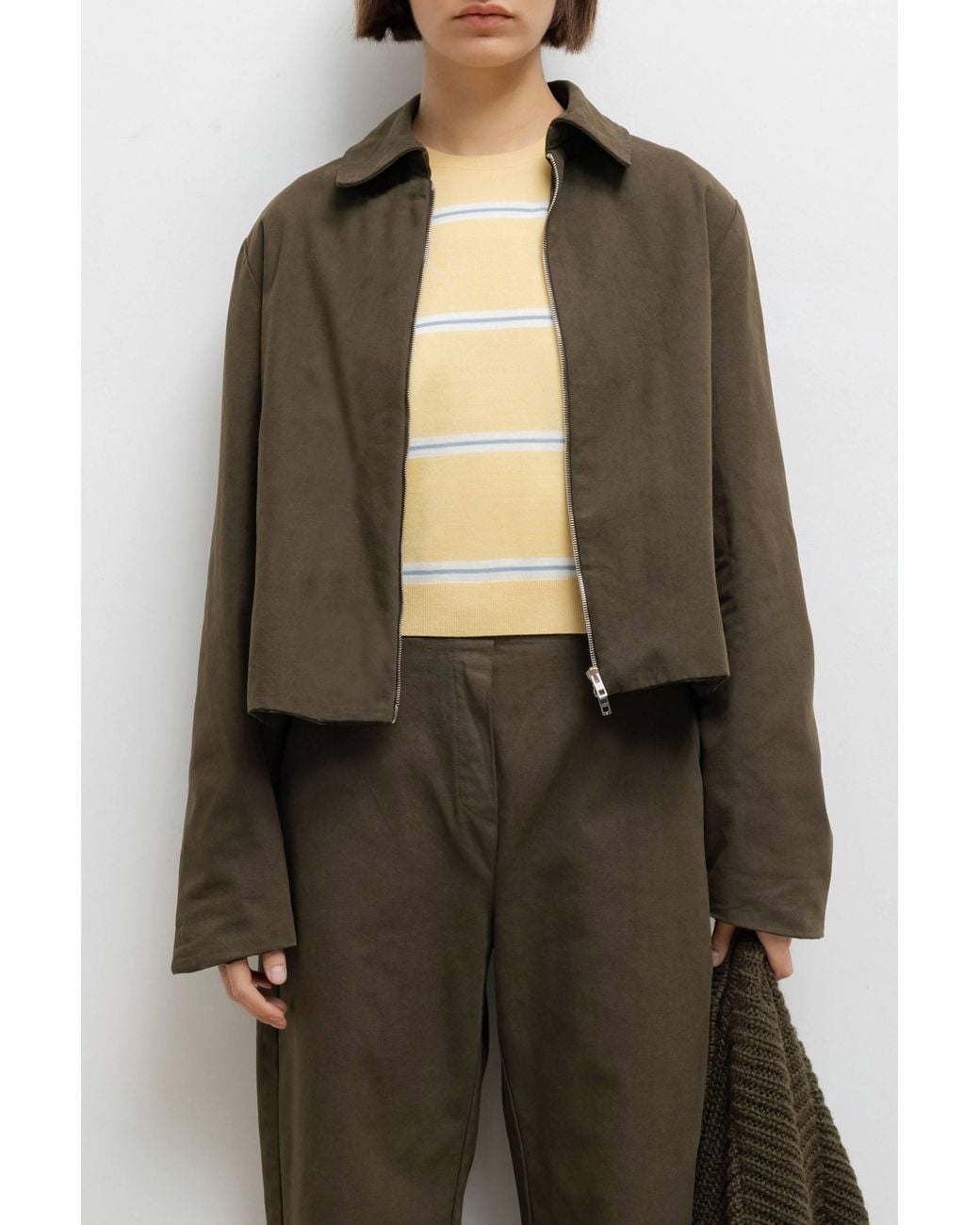 Leset Green The Chloe Zip Jacket