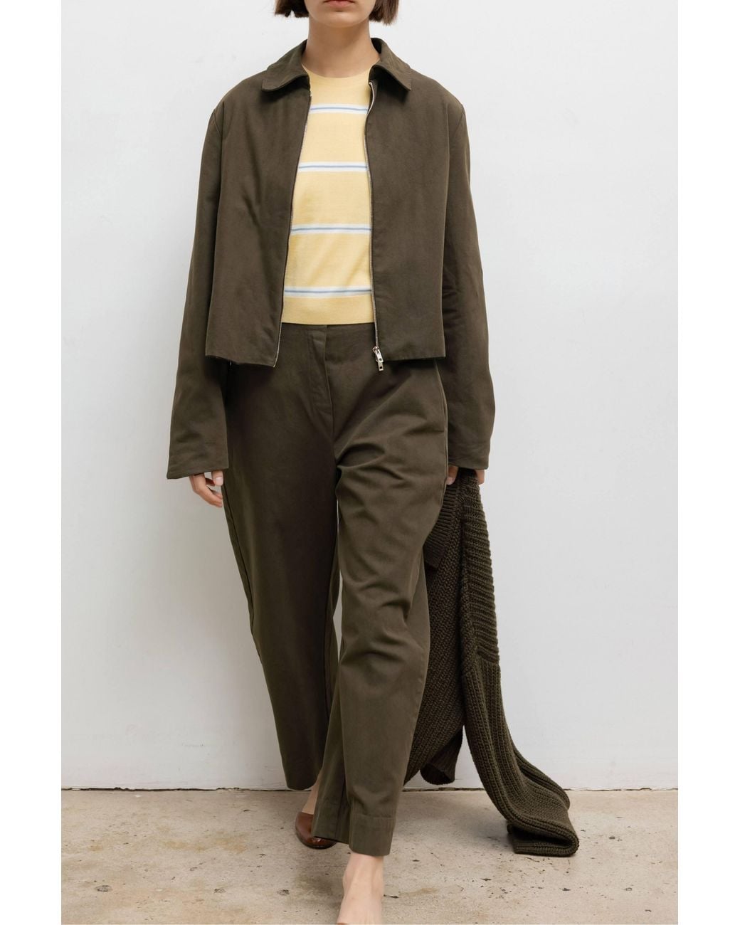 Leset Green The Chloe Zip Jacket