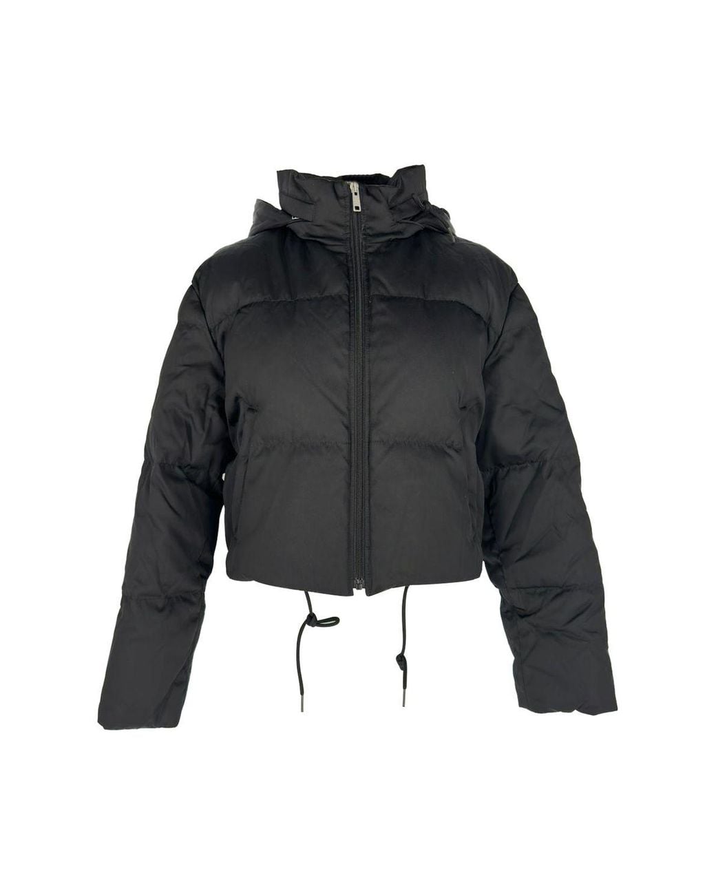 Prada Black Re-Nylon Cropped Down Jacket