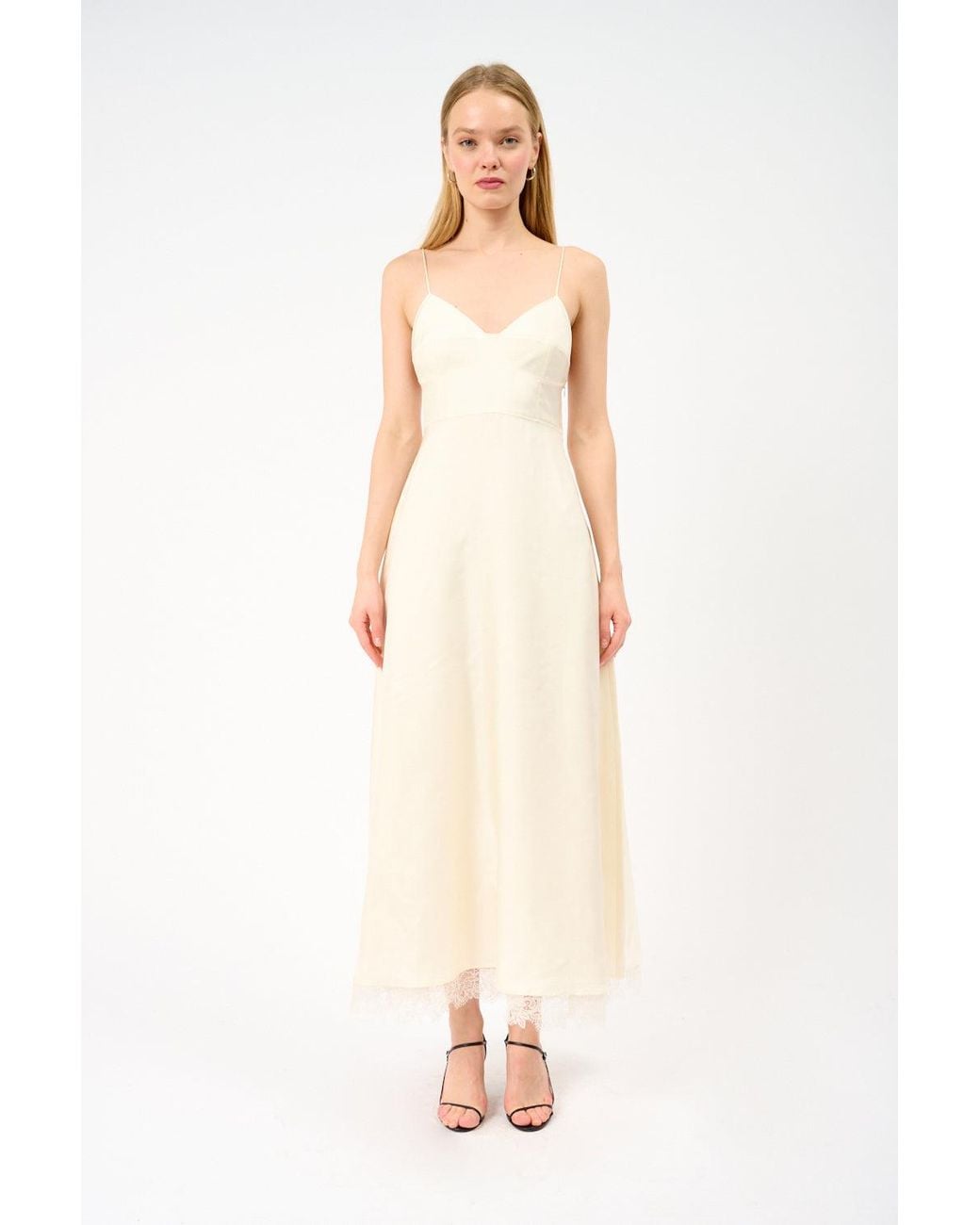 Rohe White Bustier Silk Lace Dress