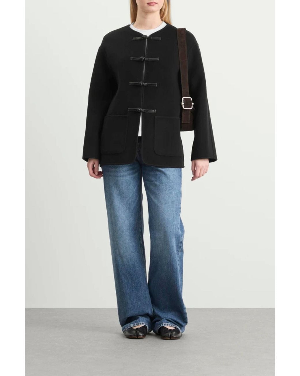 Rohe Black Double Faced Wool Pankou Jacket