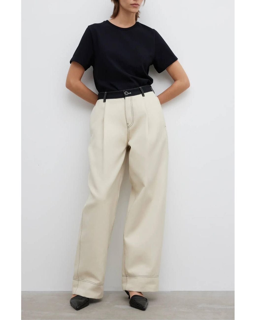 House of Dagmar Natural Two Tone Trousers