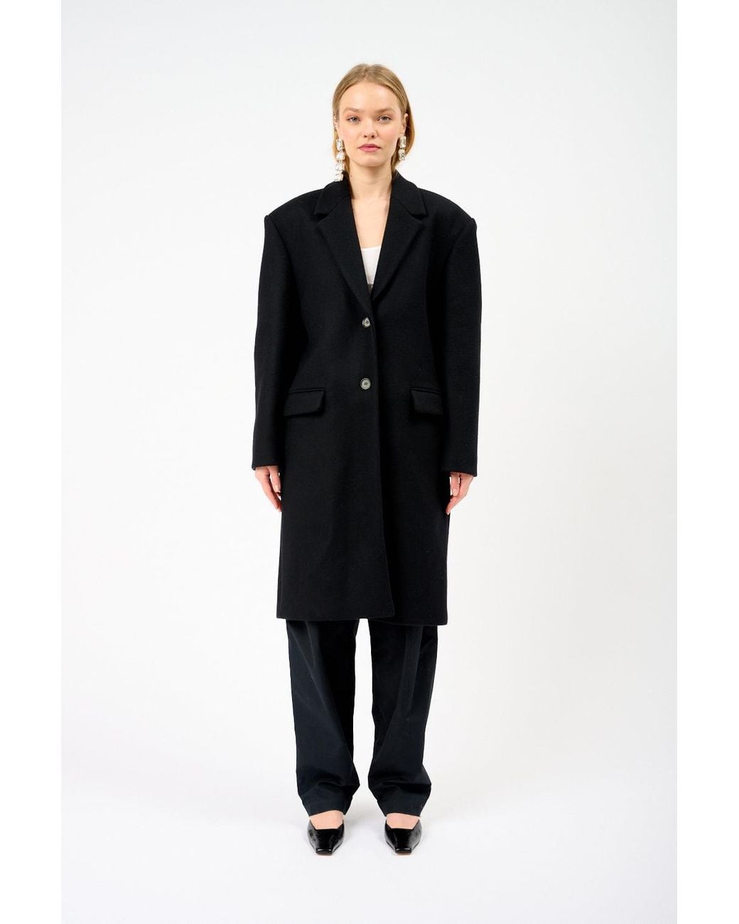 Magda Butrym Black Wool Coat