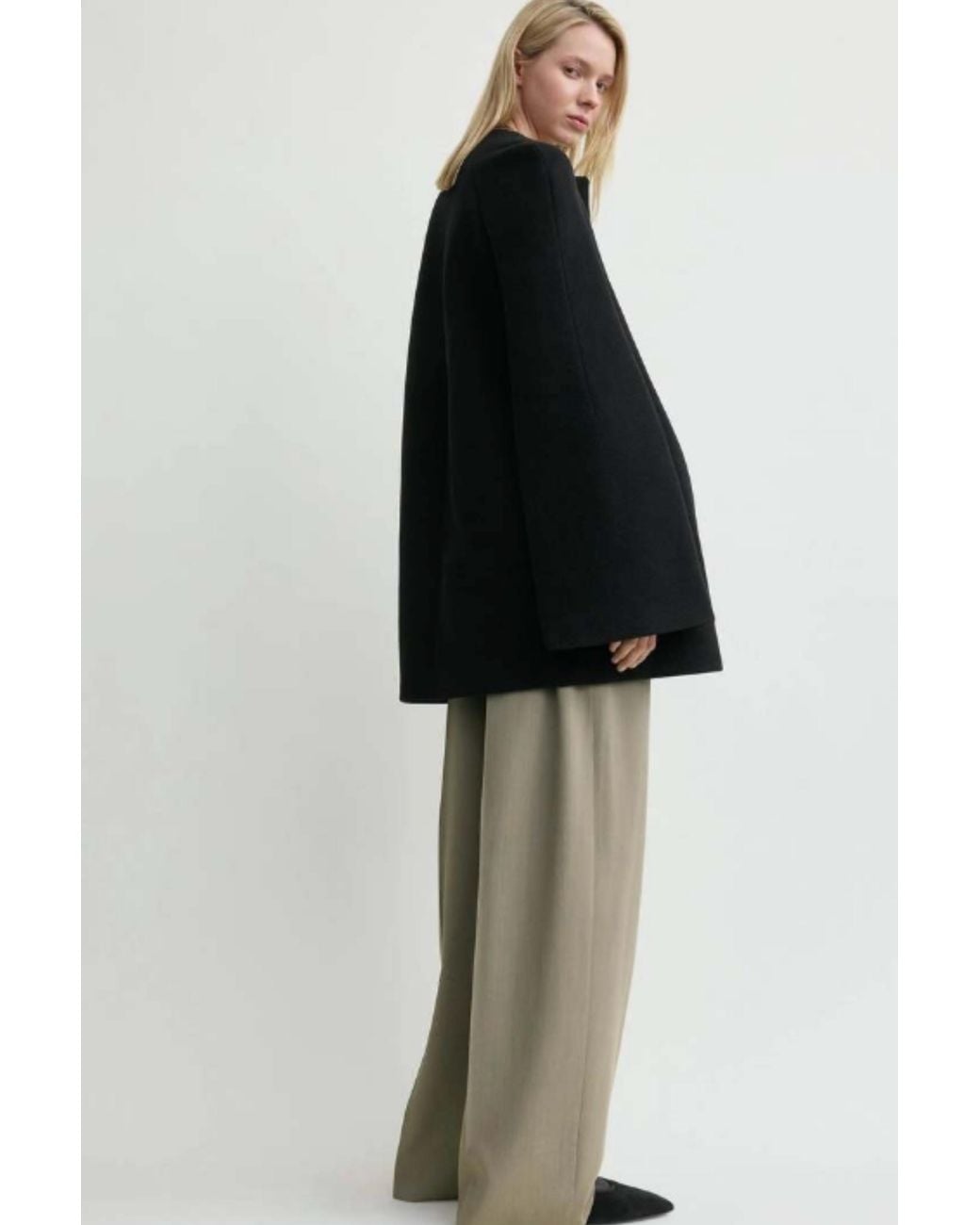 Totême Black Bell-Sleeve Jacket