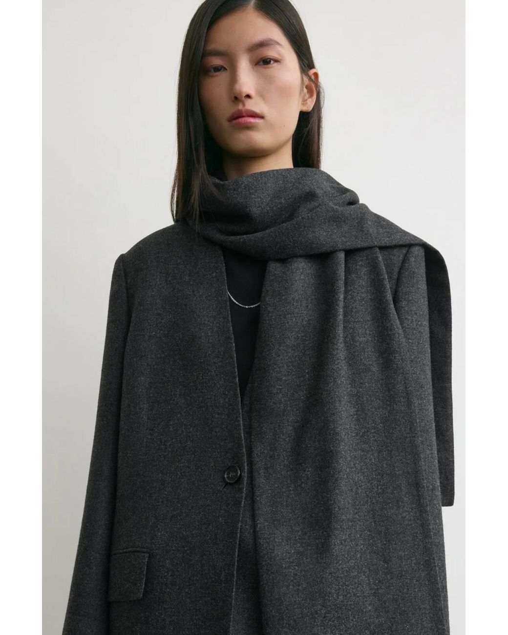Totême Black Scarf Blazer
