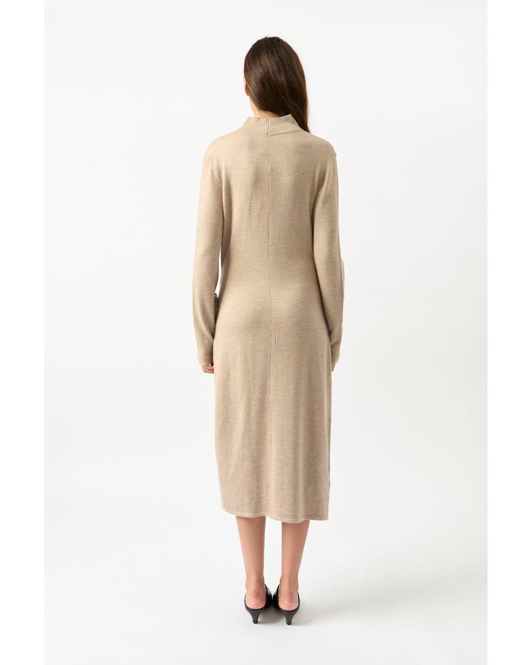 Magda Butrym Natural Cashmere & Silk Knit Dress