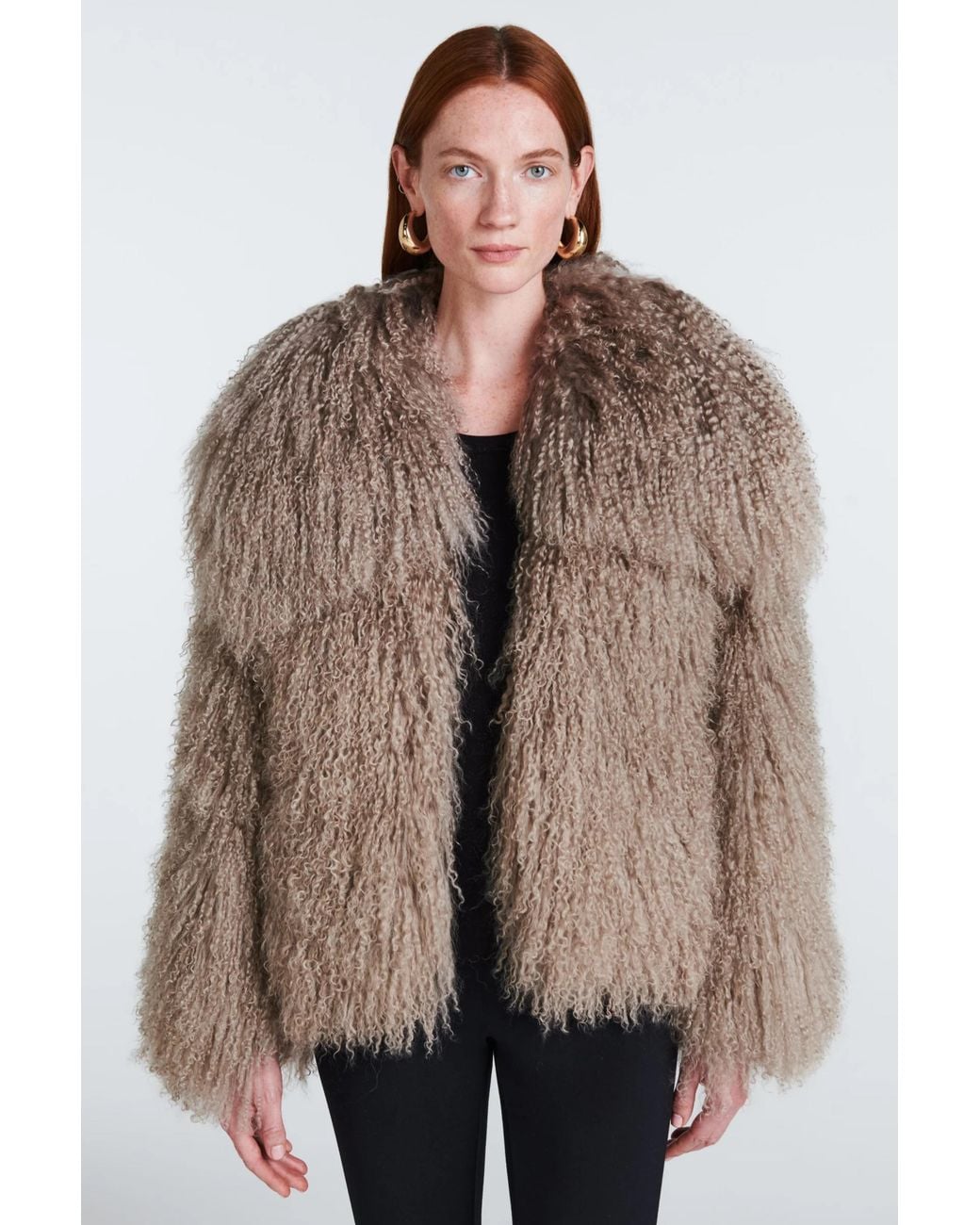 DUCIE Natural Neve Shearling Jacket