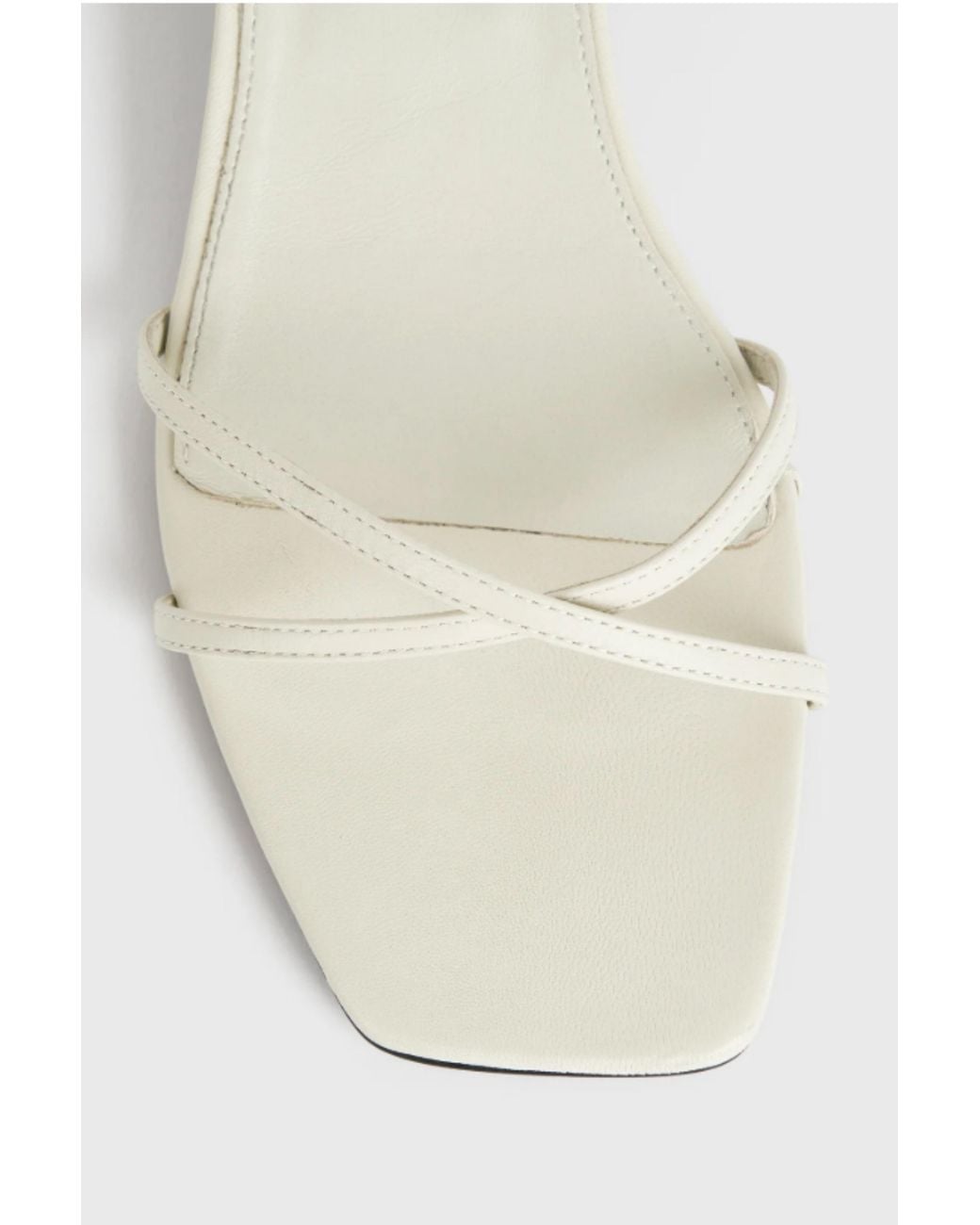 Totême  White Leather Crossover Sandals Off