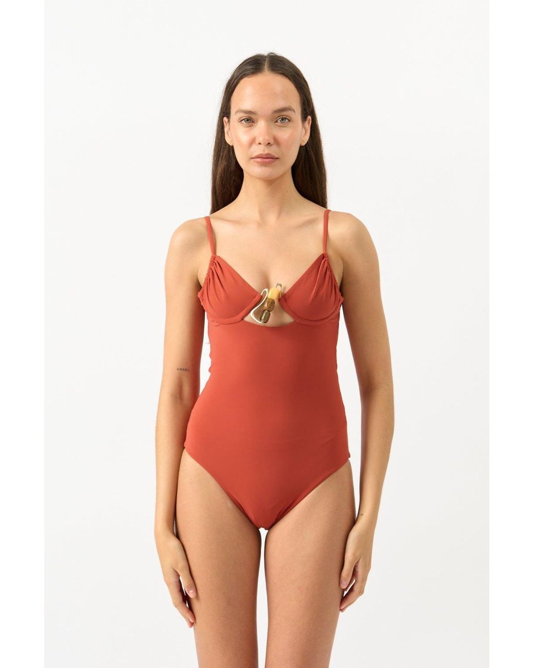 Christopher Esber Red Nebula Underwire One Piece