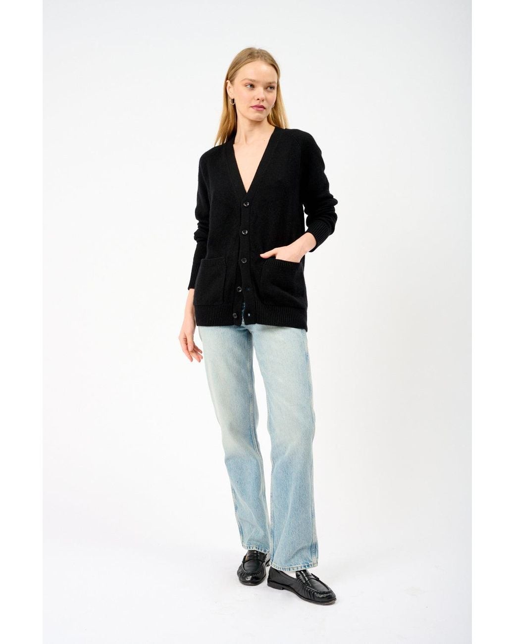 The Elder Statesman Black Heavy Cardigan