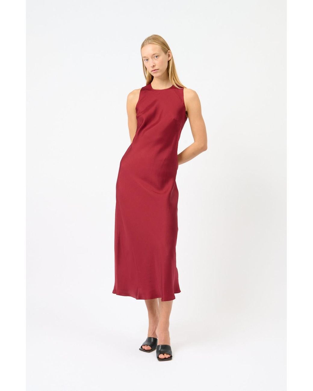Asceno Red Valencia Dress