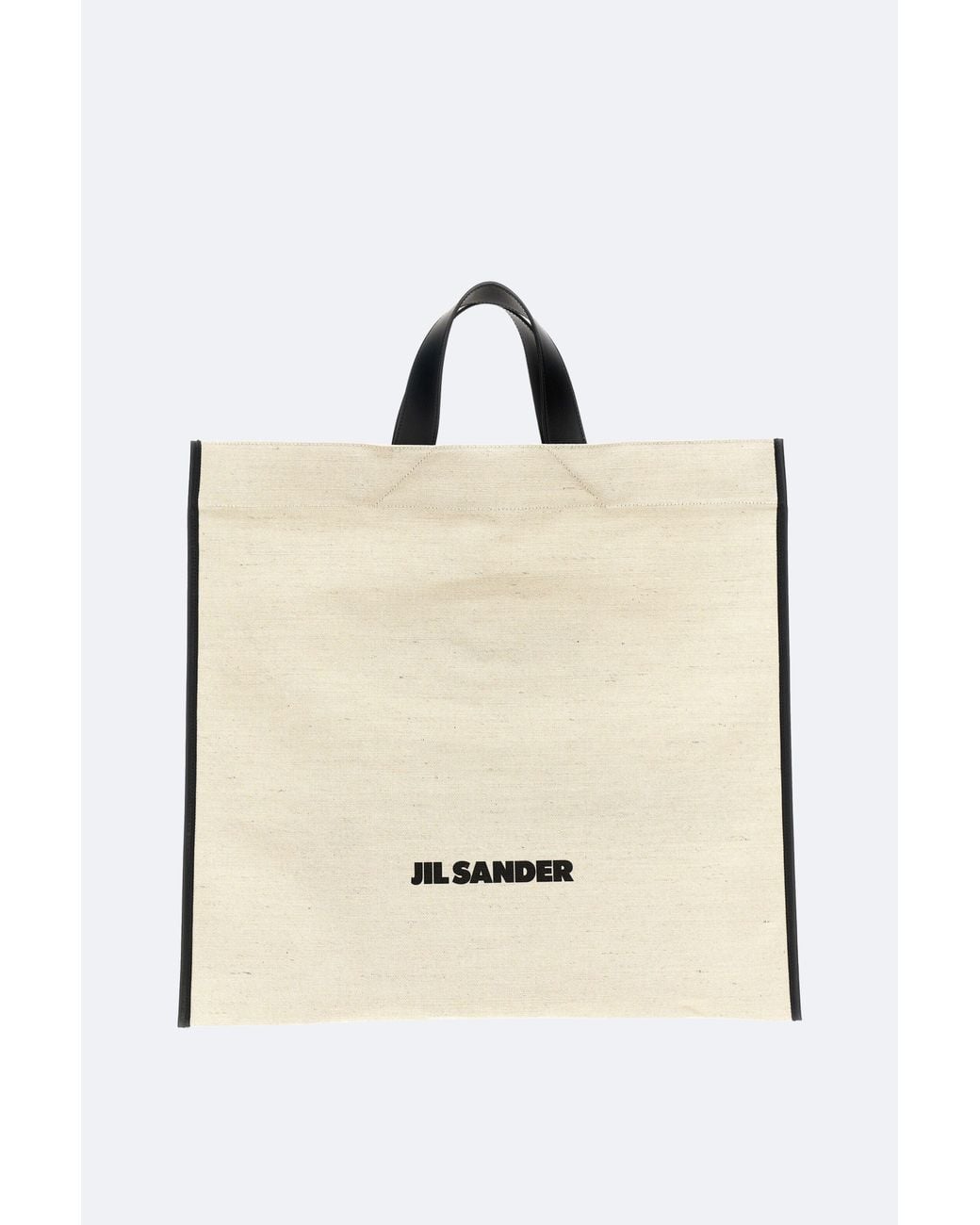 Jil Sander Natural Border Book Square Tote Bag
