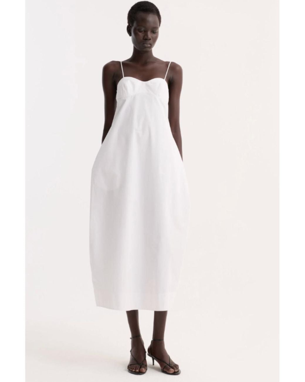 Rohe White Bustier Volume Dress