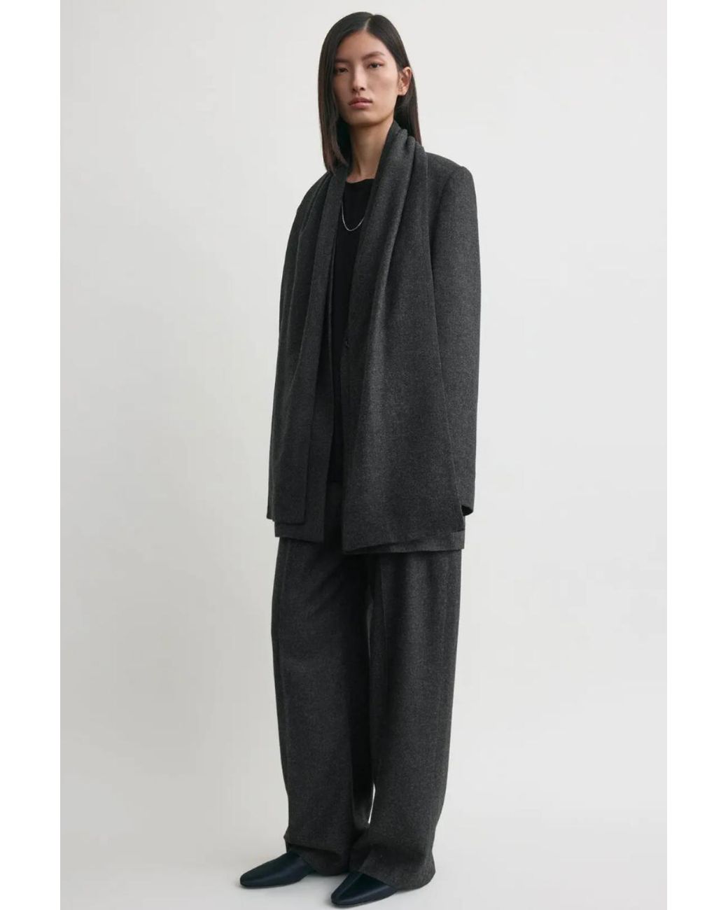 Totême Black Scarf Blazer