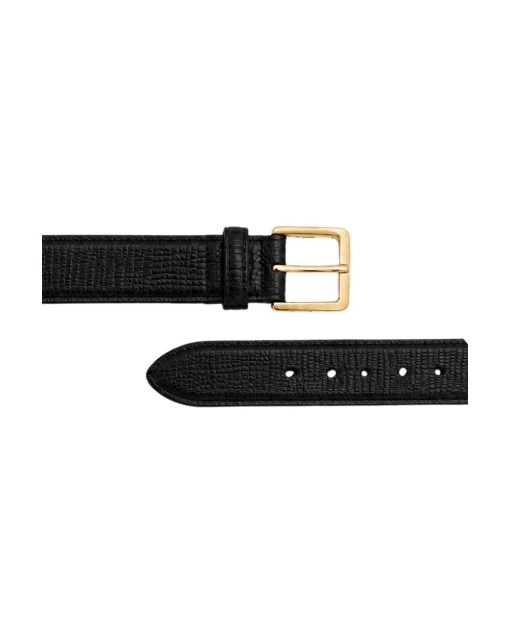 MARCÉLA LONDON Black Hyra Croc Belt