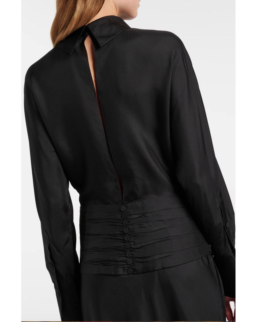 Rohe Black Tuxedo Silk Dress