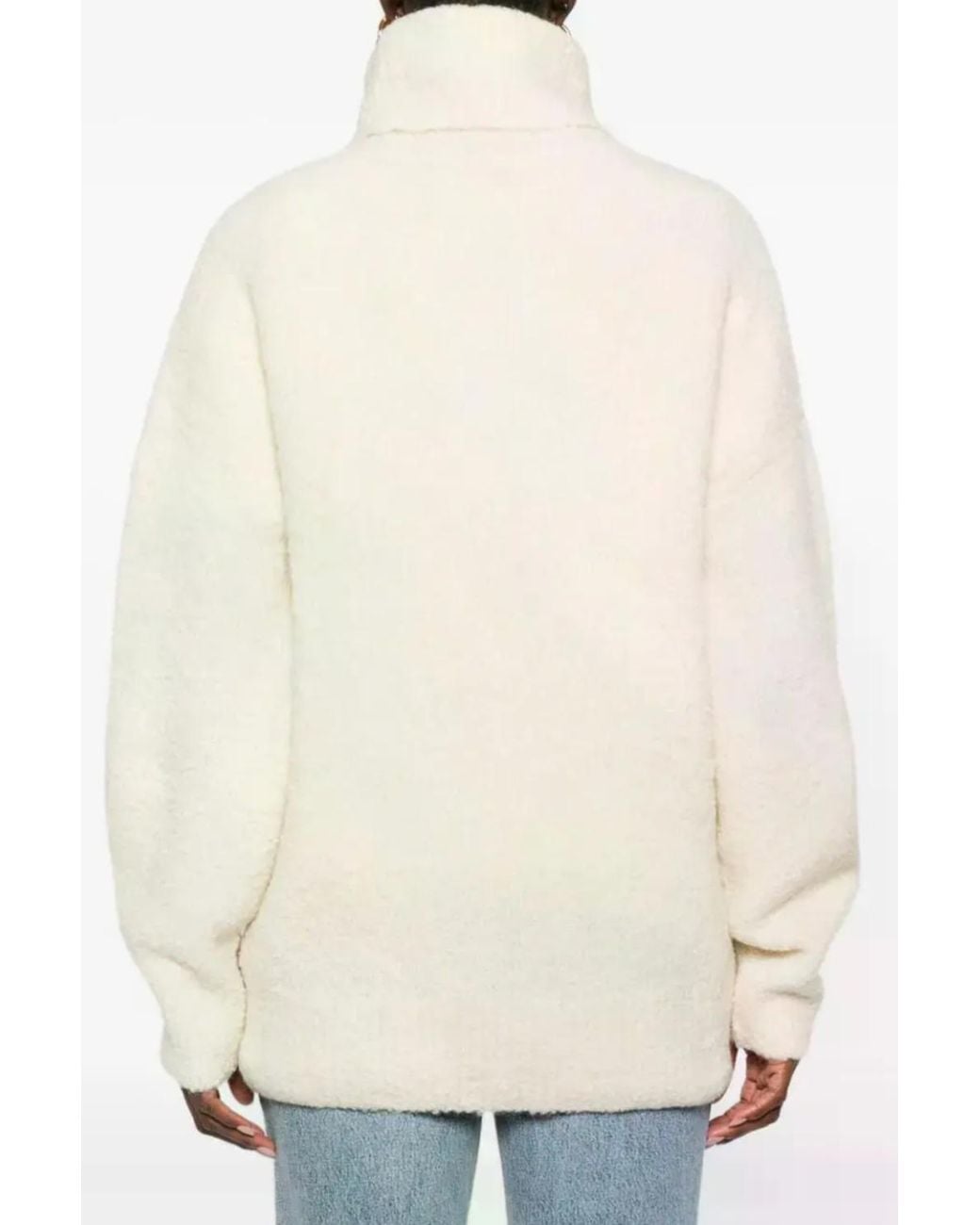 Totême Blue Boucle Turtleneck Milk