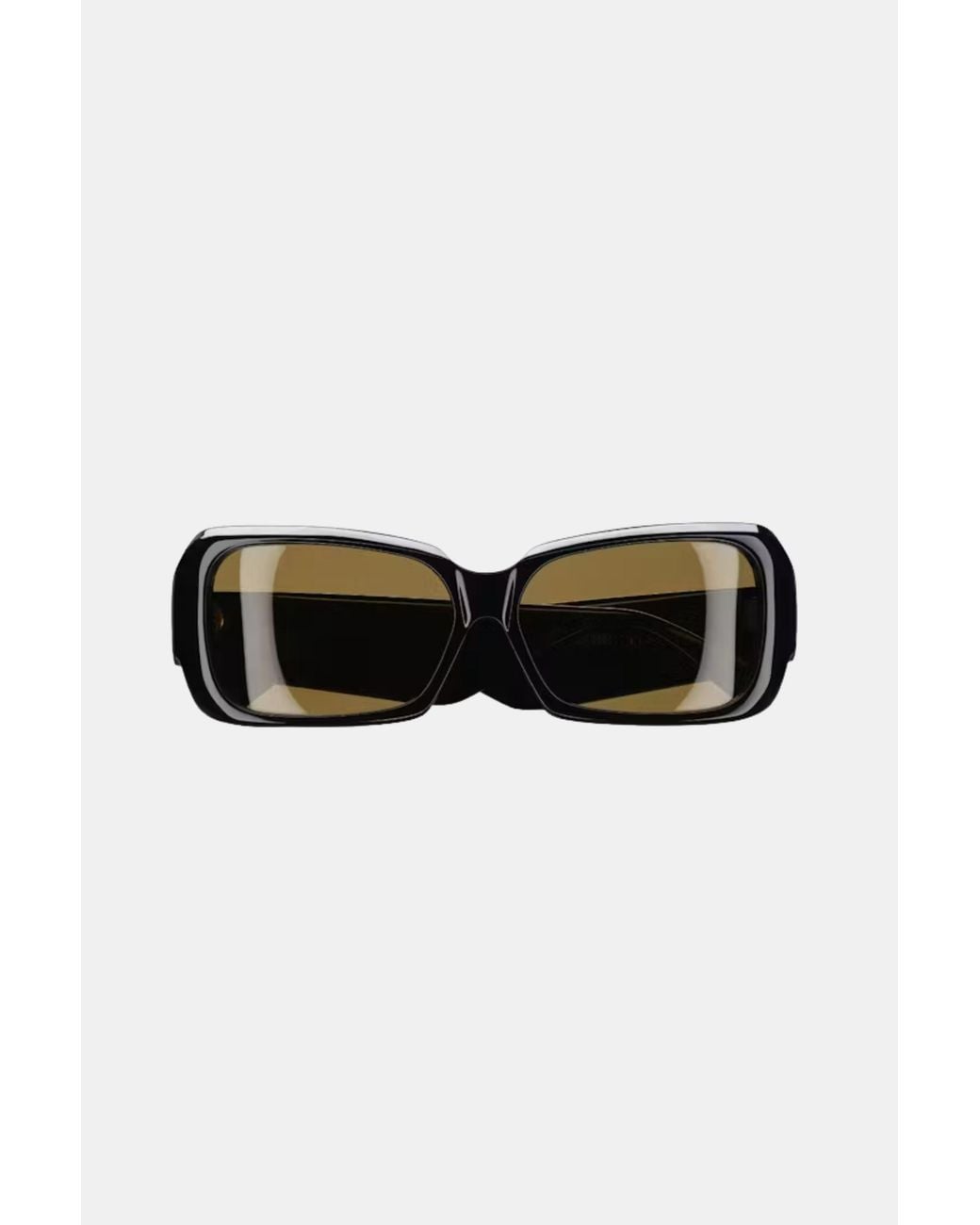 Phoebe Philo Black Score Rectangular Sunglasses