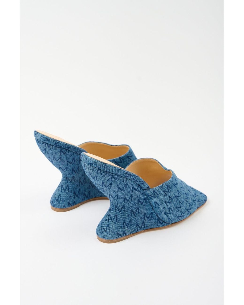Magda Butrym Blue Denim Mules