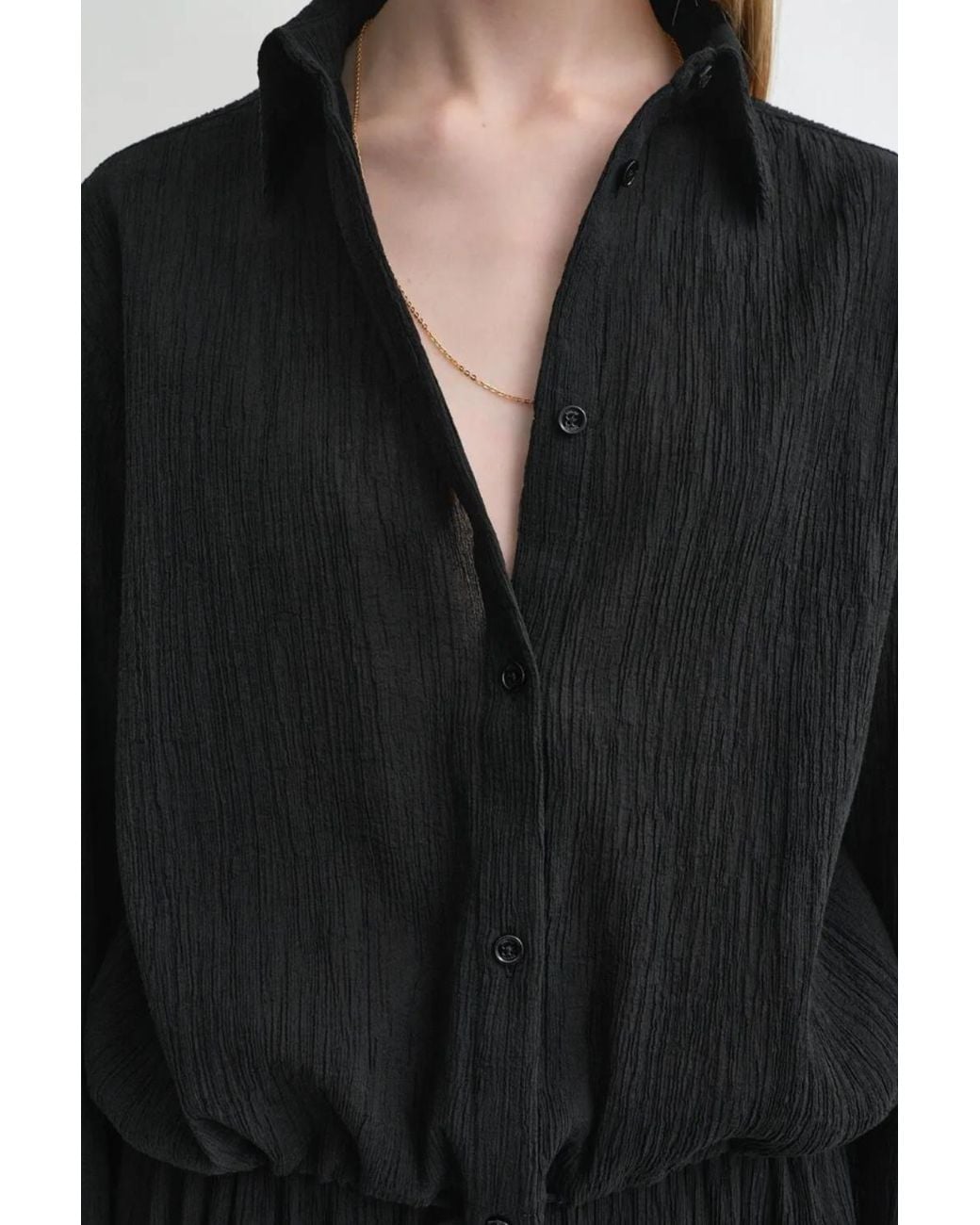 Totême Black Drawstring Shirt