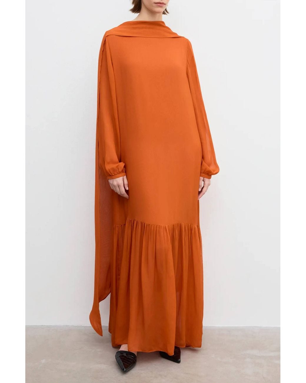 House of Dagmar Orange Scarf Maxi Dress