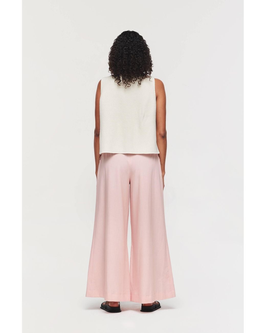 ALIGNE Pink Serene Extra Wide Leg Trousers