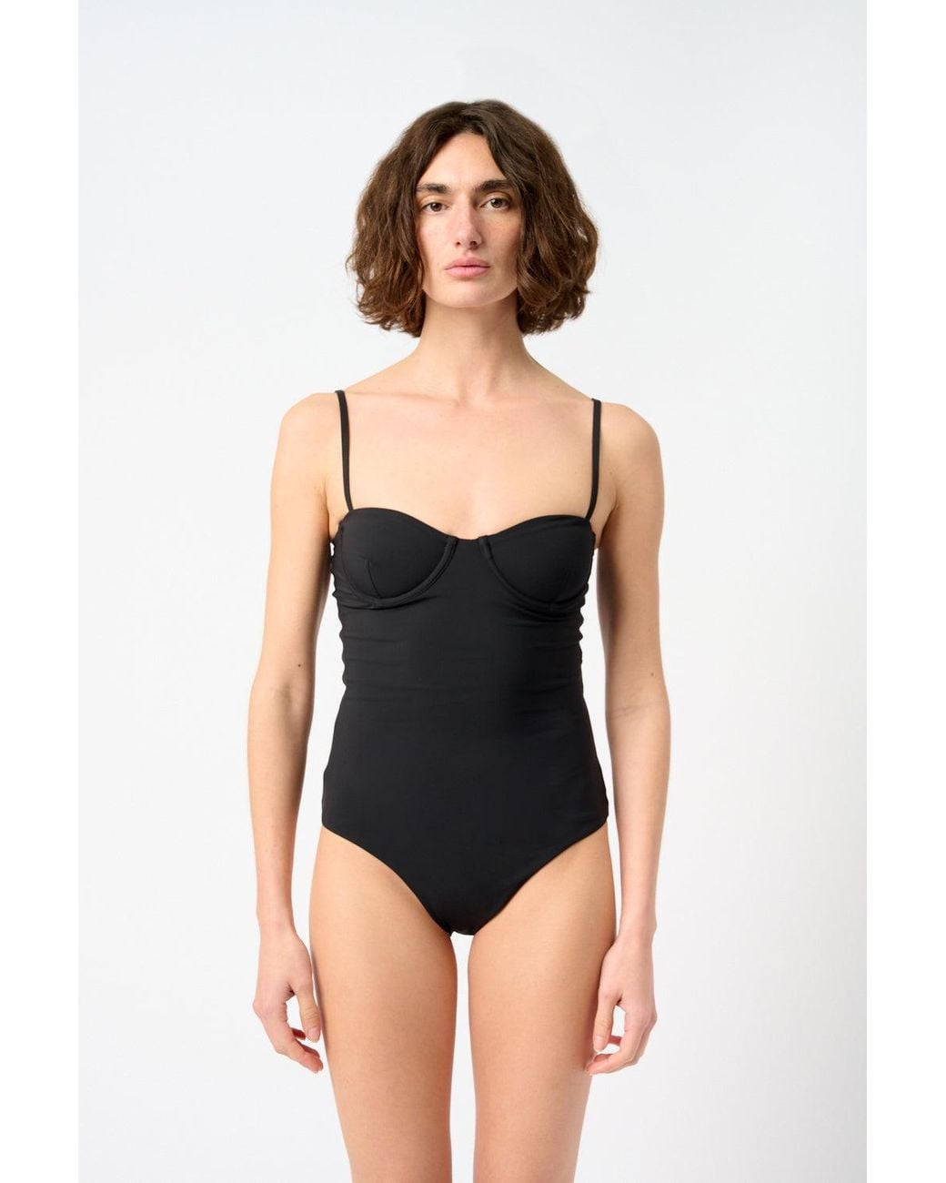 Totême Black Bra Swimsuit