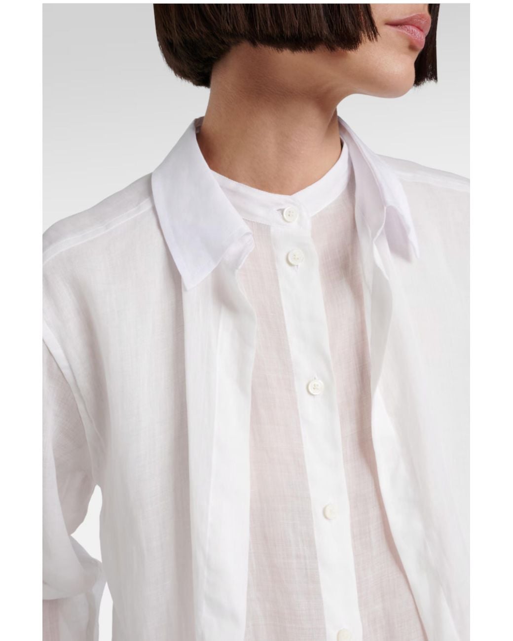 Totême White Double Collar Shirt