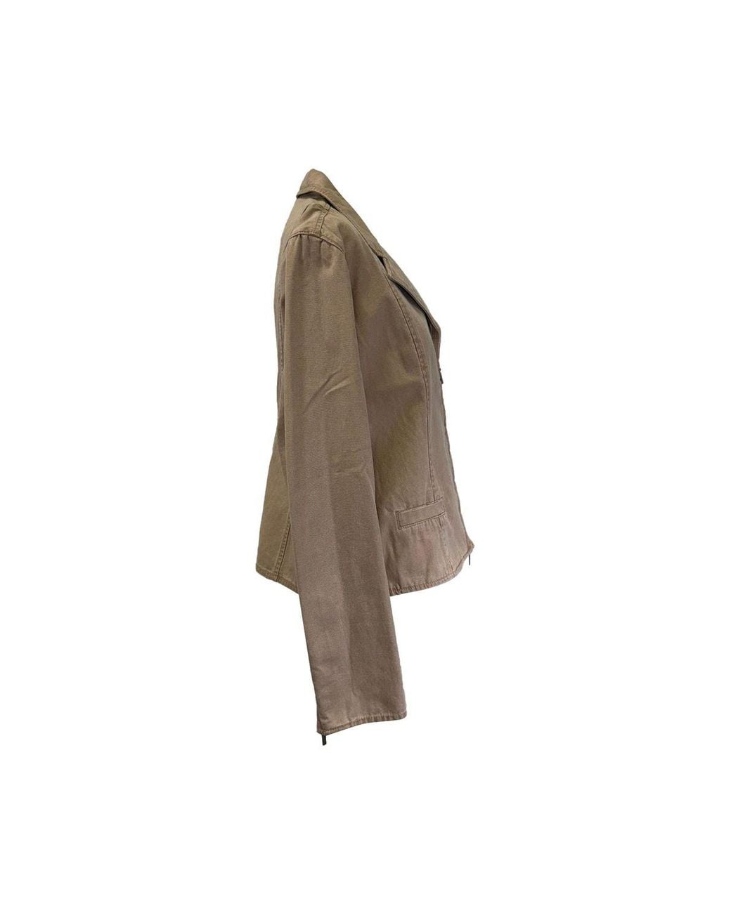 Chanel Brown Zip-Up Denim Jacket