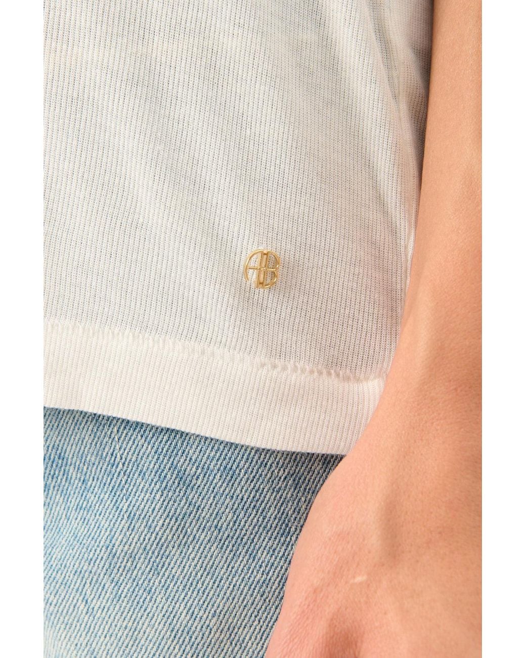 Anine Bing White Vale T-Shirt