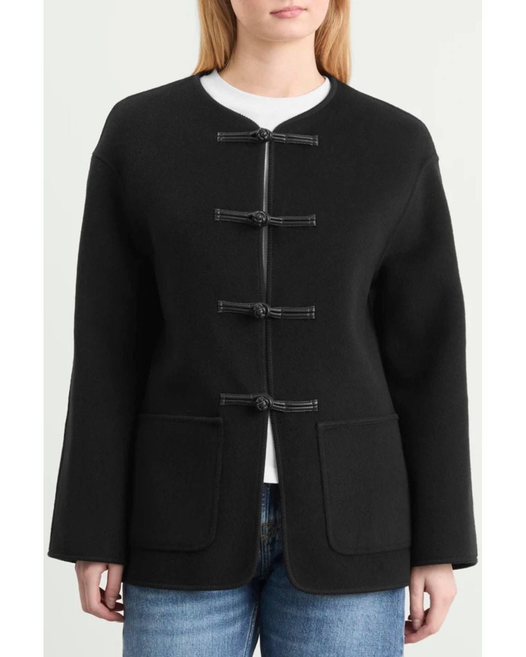 Rohe Black Double Faced Wool Pankou Jacket