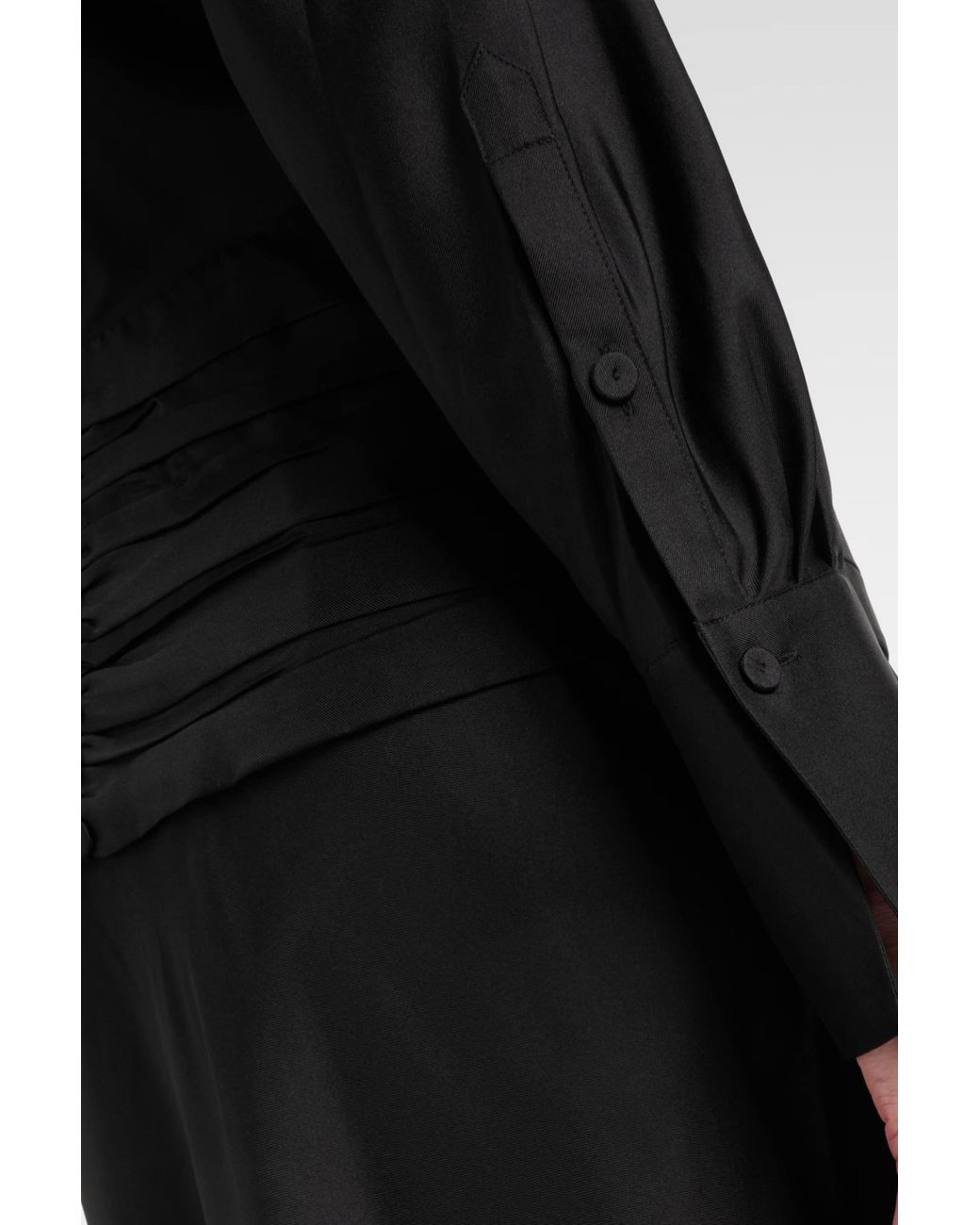 Rohe Black Tuxedo Silk Dress