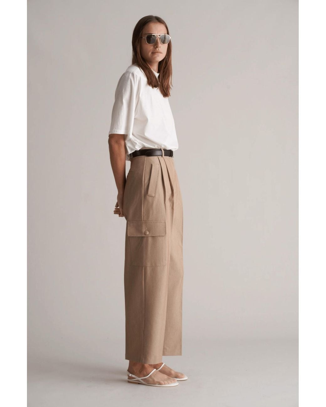 MARCÉLA LONDON Natural Matau Cargo Trousers
