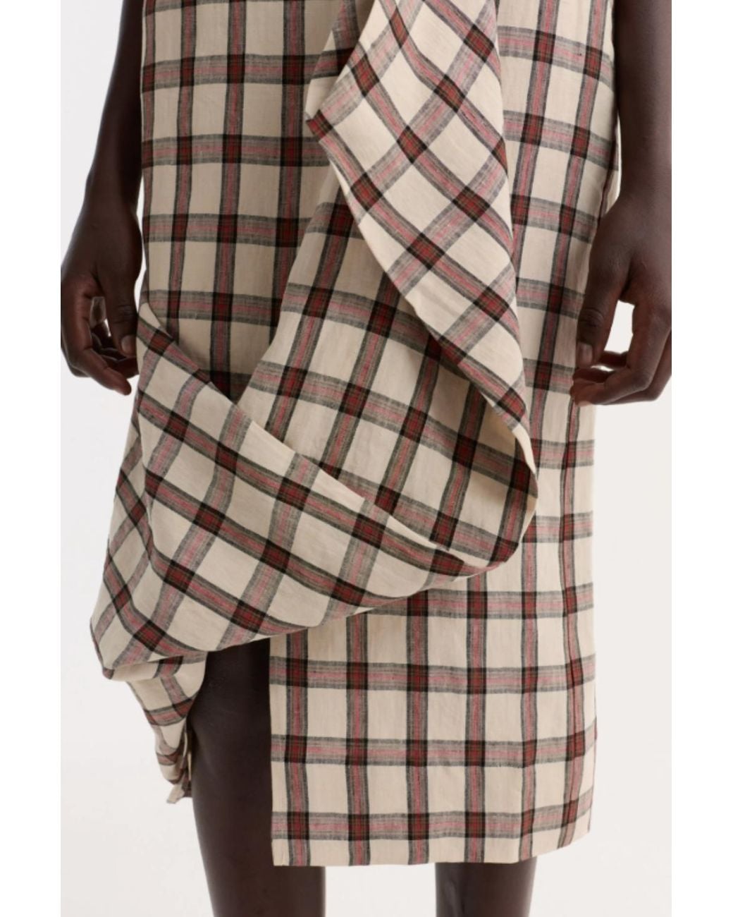 Rohe Natural Draped Midi Skirt