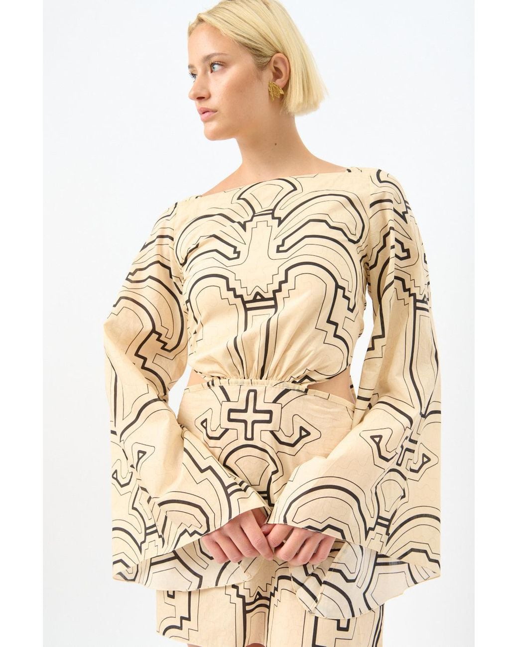 Johanna Ortiz Natural Words Of Wisdom Mini Dress