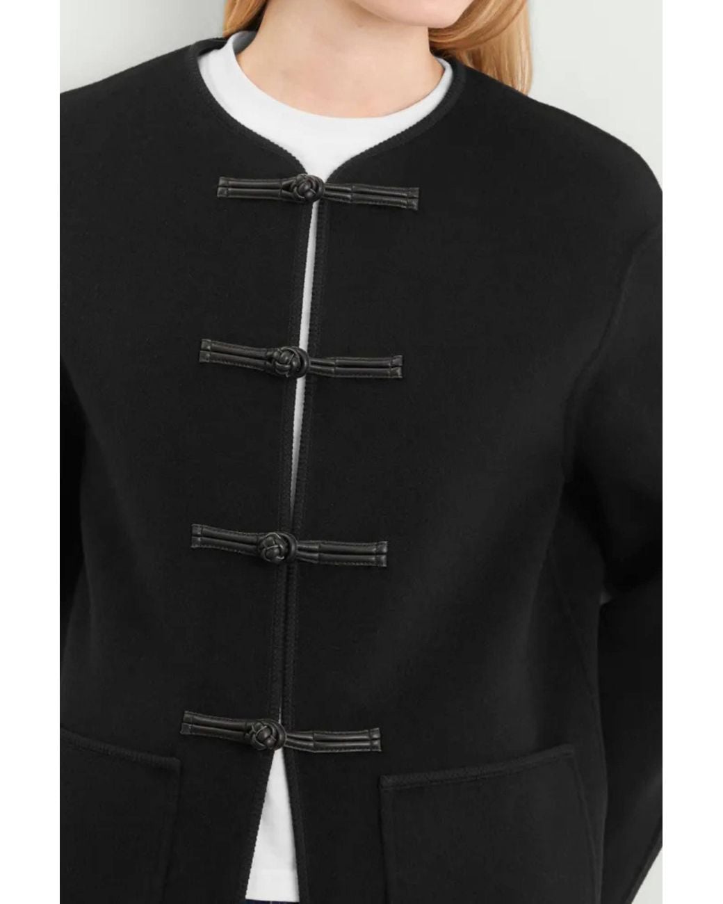 Rohe Black Double Faced Wool Pankou Jacket