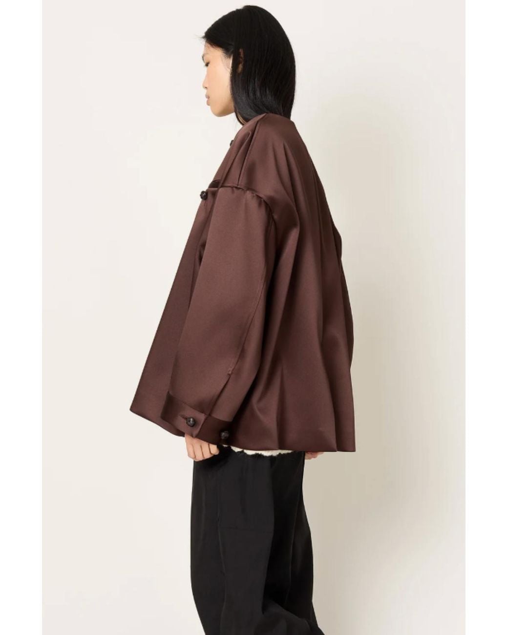 Rohe Brown Western Heavy Satin Jacket