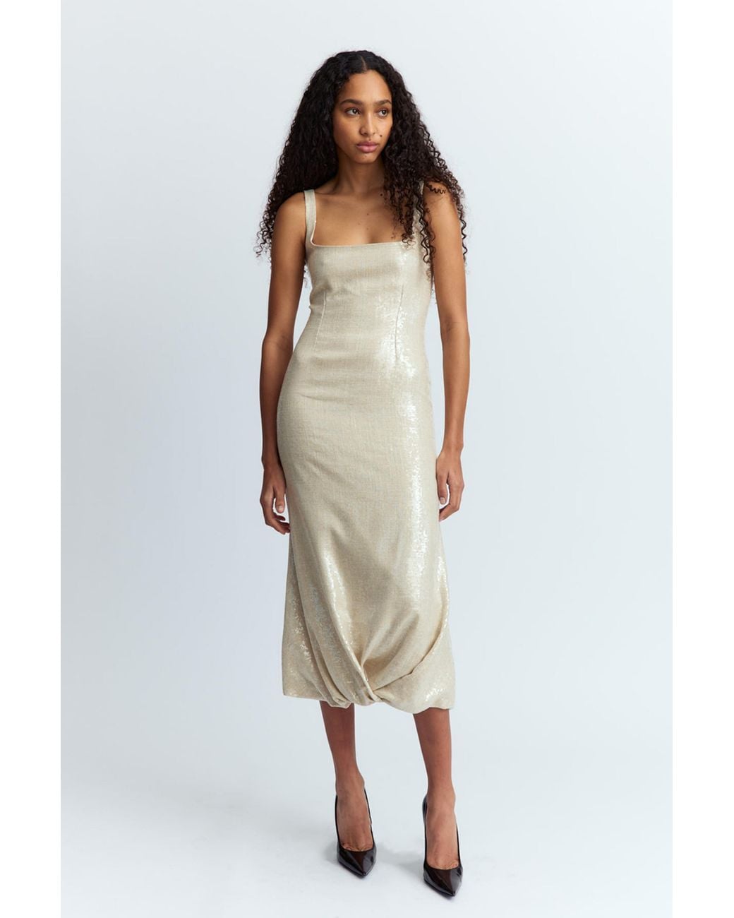 16Arlington Natural Sidd Midi Dress