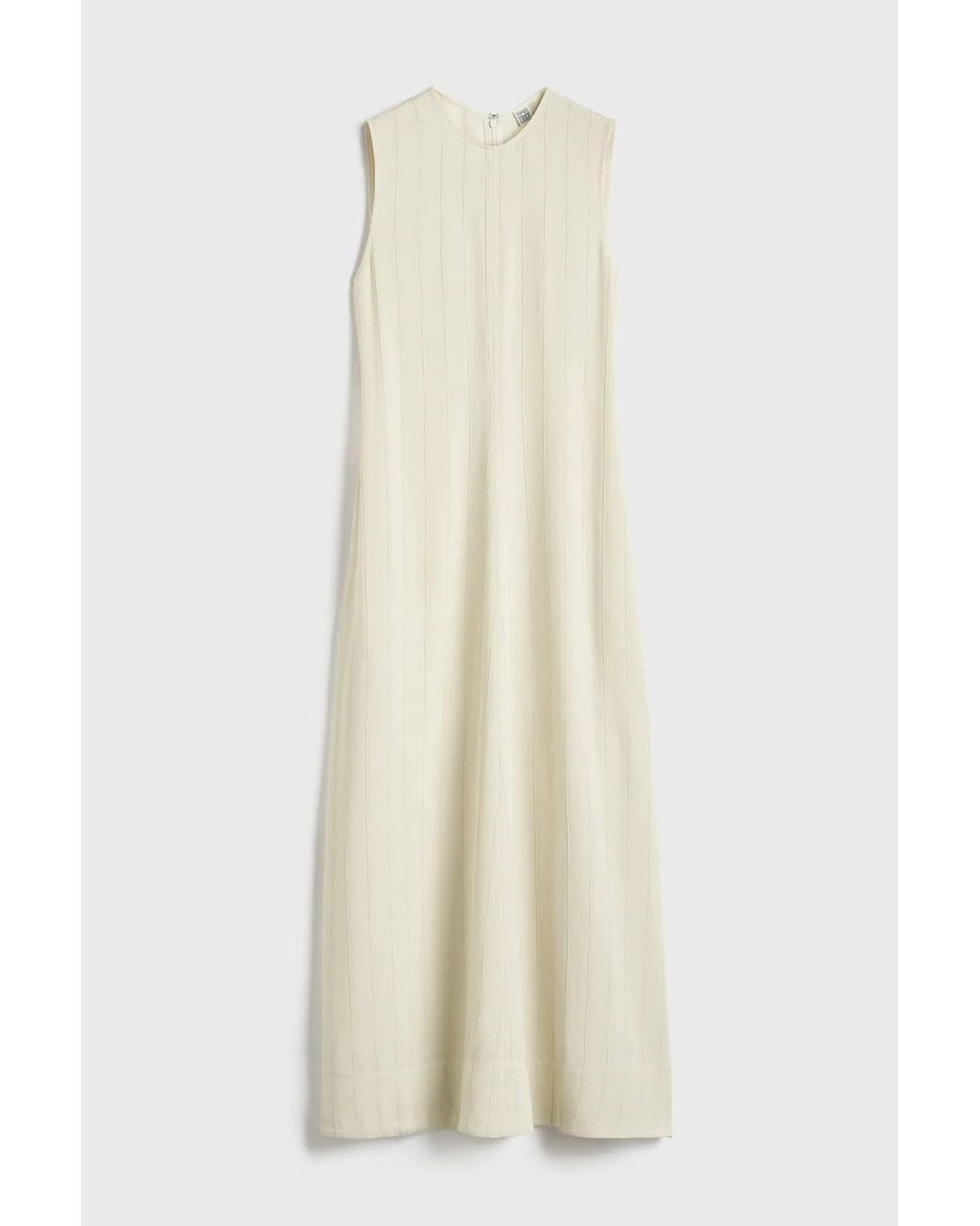 Totême White Woven Stripe Dress