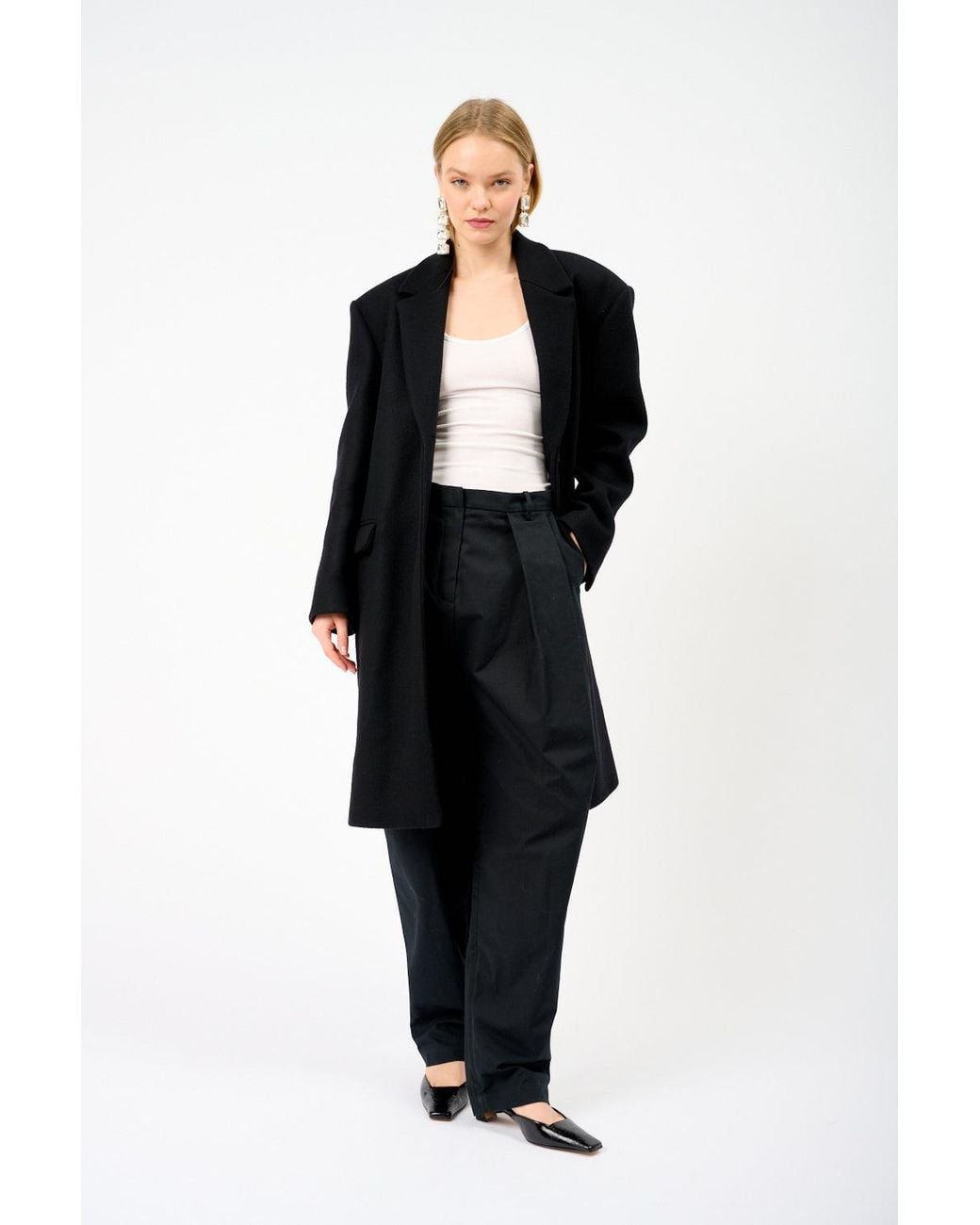 Magda Butrym Black Wool Coat
