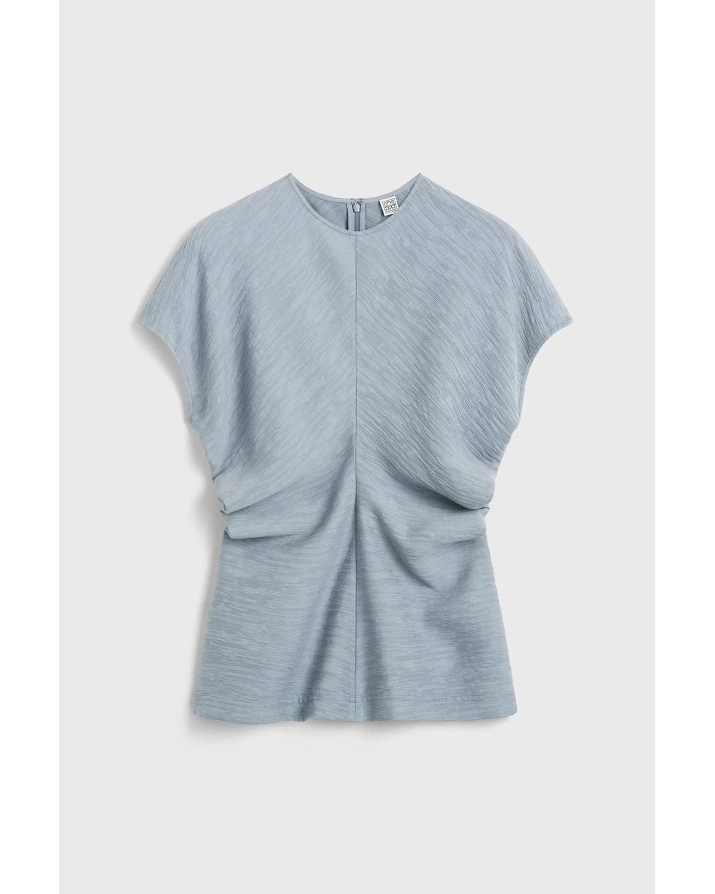 Totême Blue Slouch Waist Top