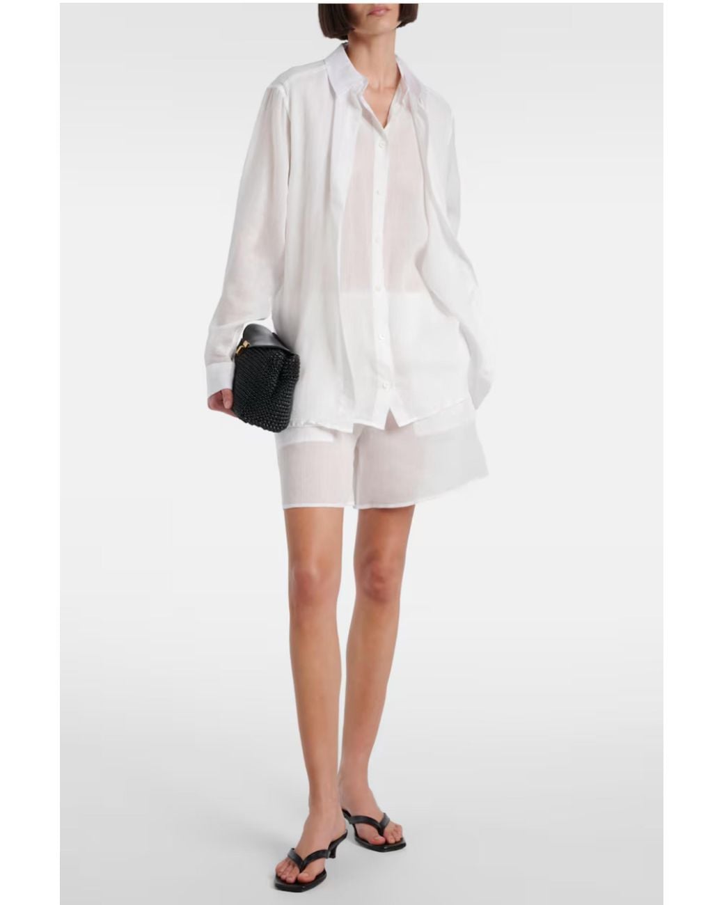 Totême White Double Collar Shirt