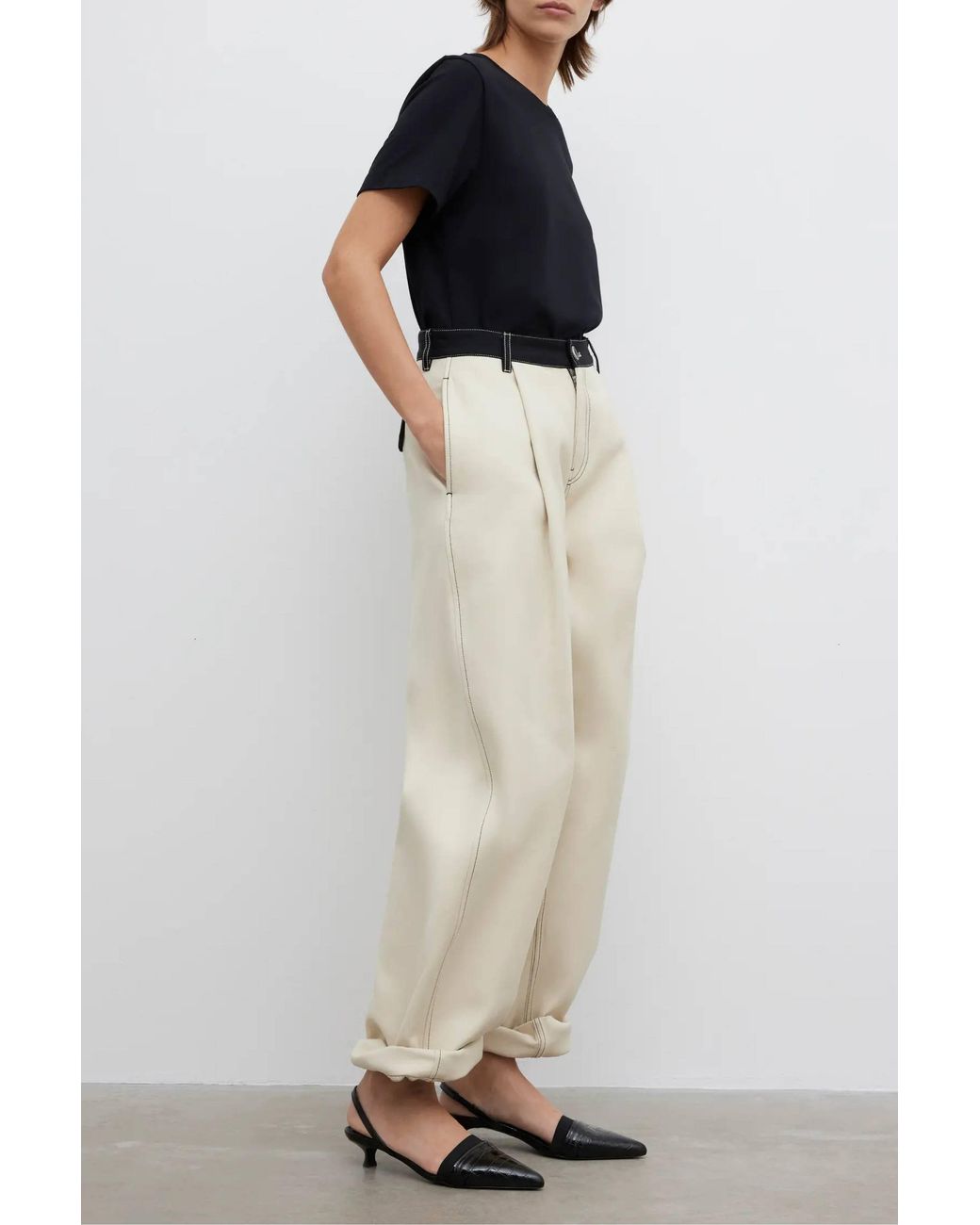 House of Dagmar Natural Two Tone Trousers