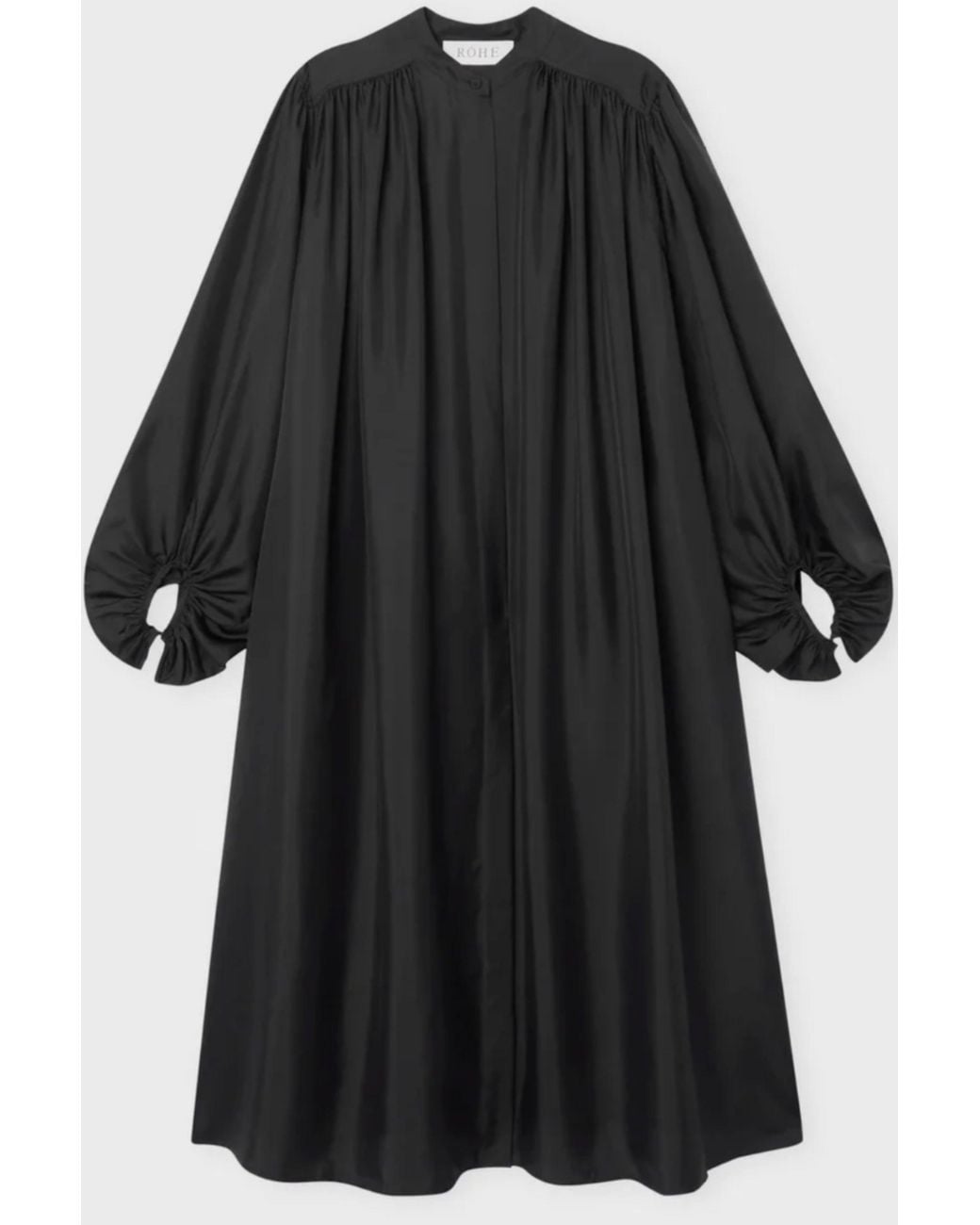 Rohe Black Oversized Ramie Maxi Dress