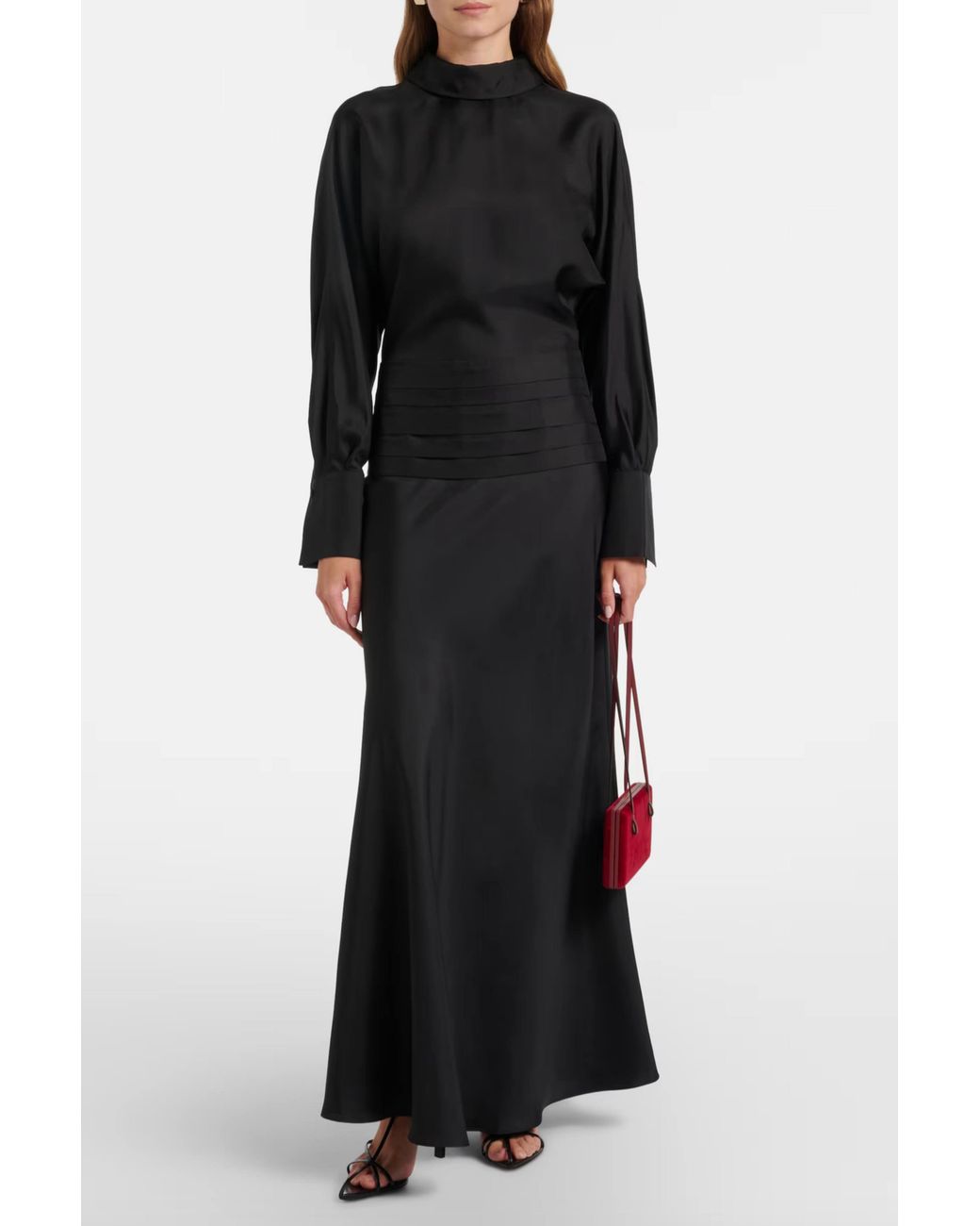 Rohe Black Tuxedo Silk Dress