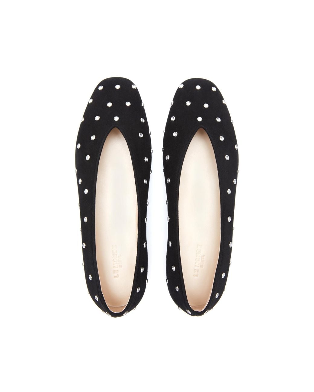 Le Monde Beryl Black Regency Slipper With Crystals