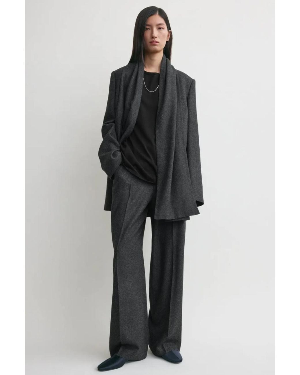 Totême Black Scarf Blazer