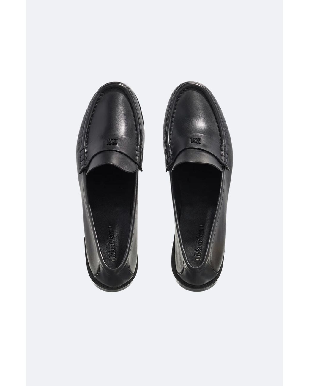 Max Mara Black Mm Loafers