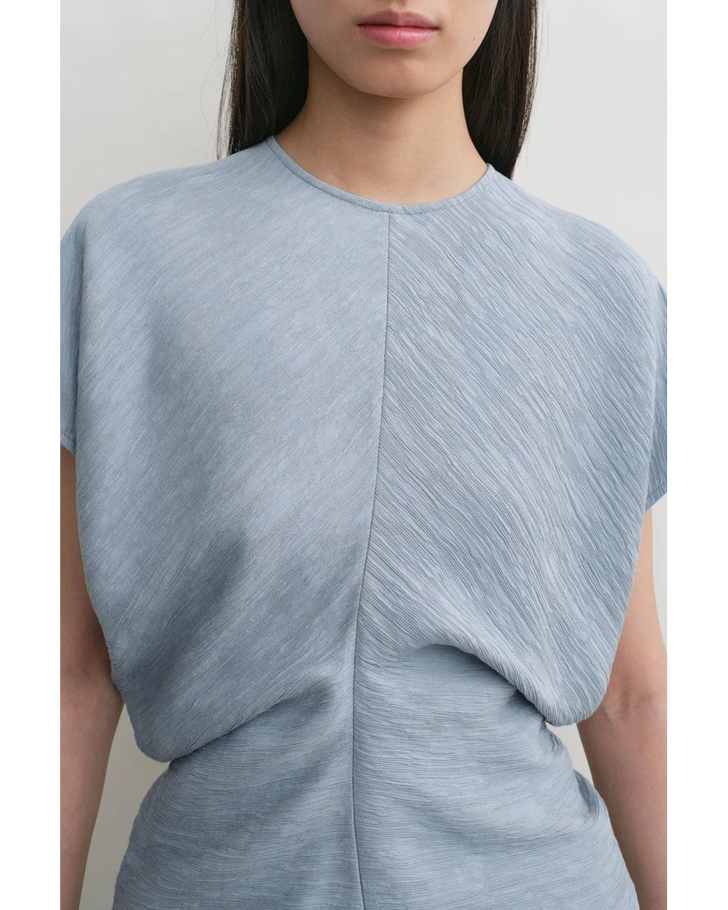 Totême Blue Slouch Waist Top
