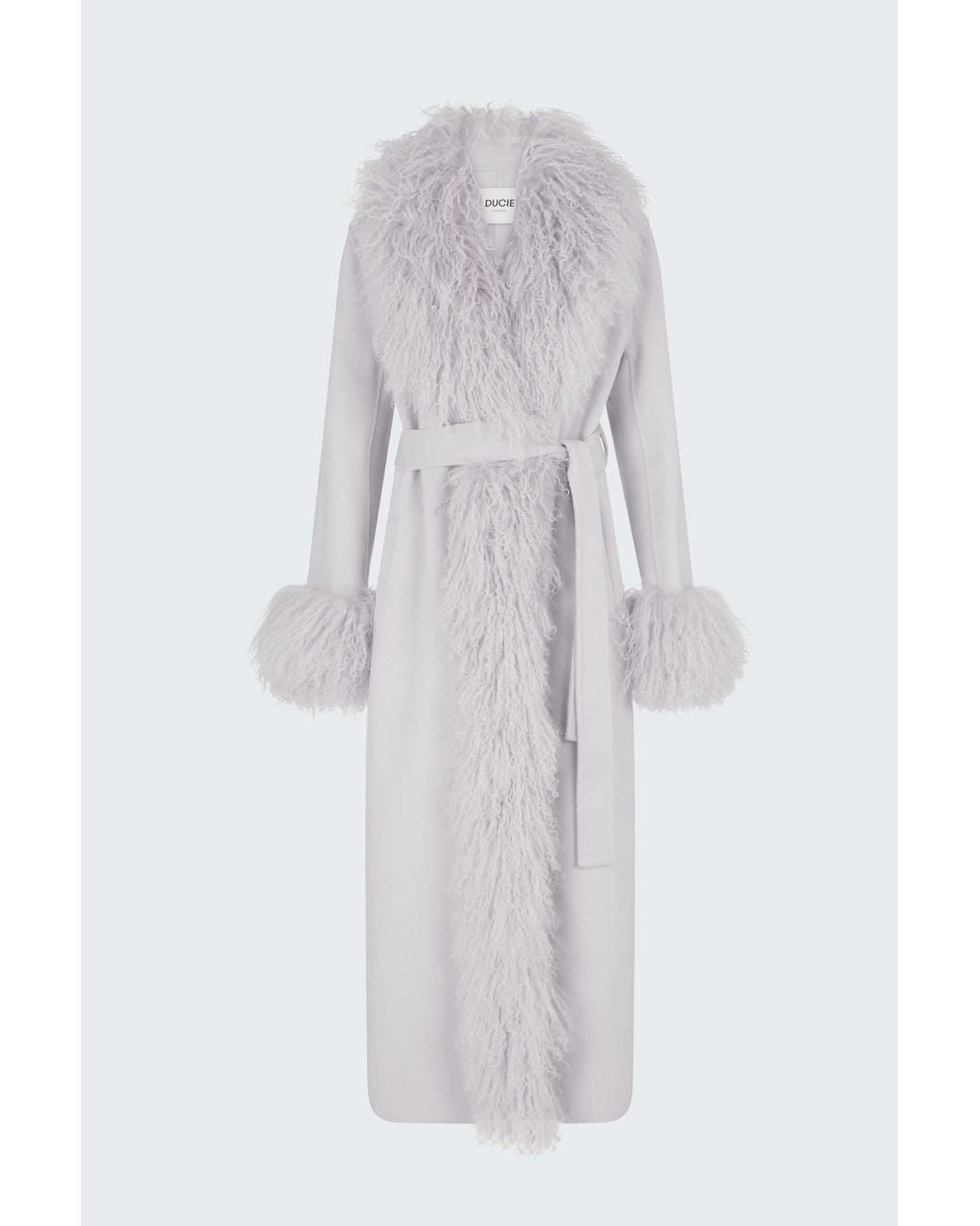 DUCIE White Lola Wool Coat